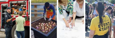 amalgamation of several shots of staff working